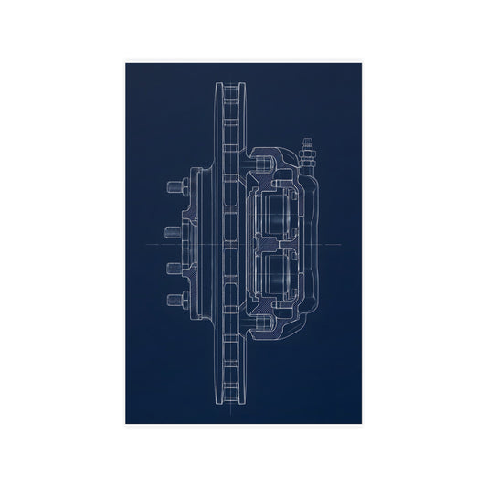 Disc Brake, in Section — disc brake, in section, 11x17 in print