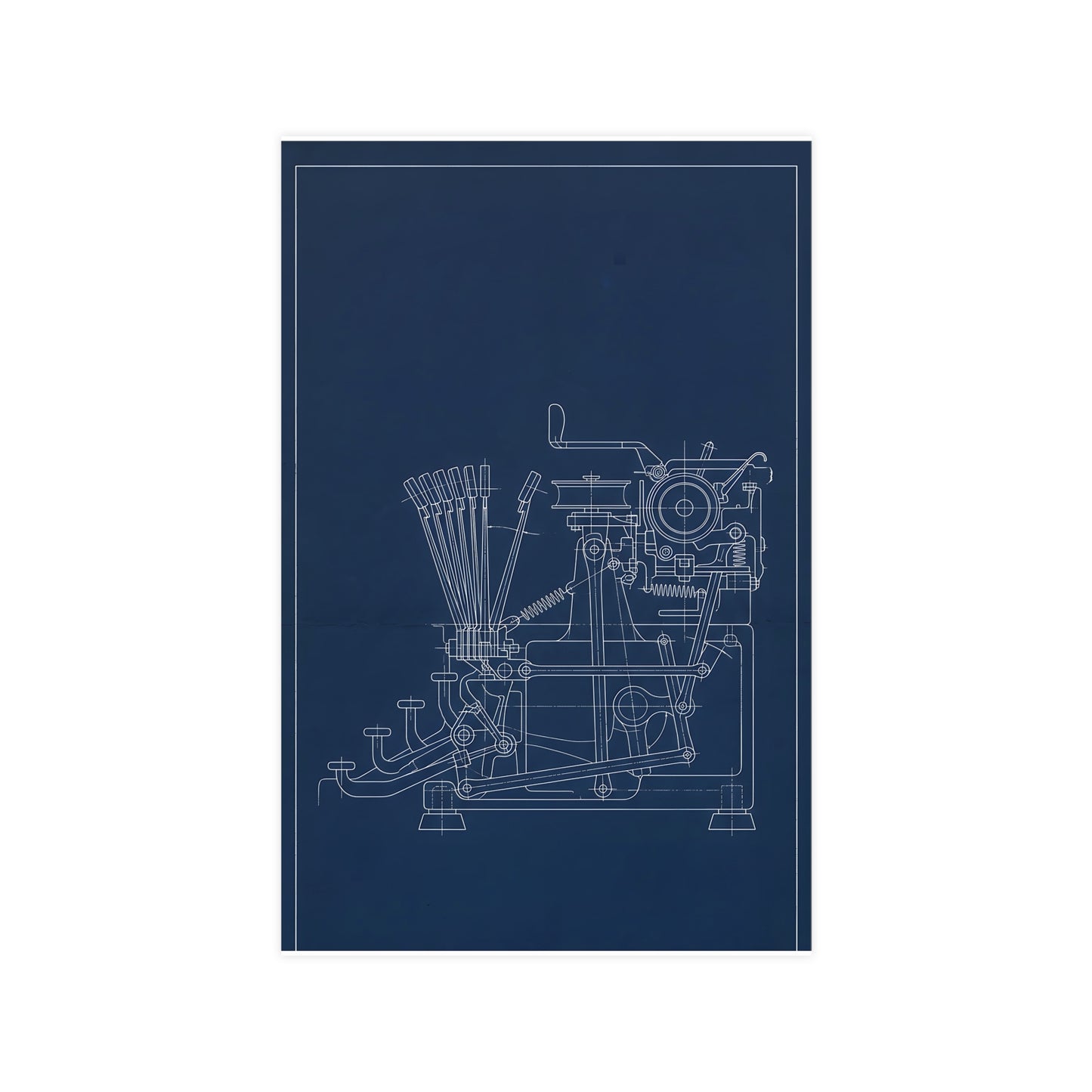 Typewriter Linkage — typewriter linkage, 11x17 in print