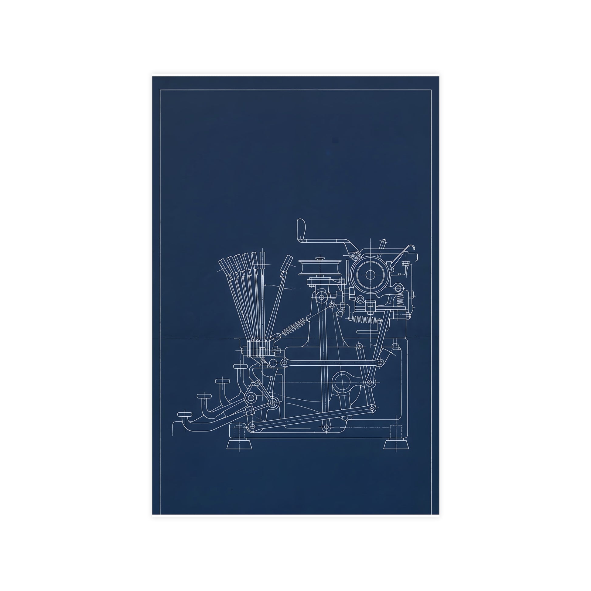 Typewriter Linkage — typewriter linkage, 11x17 in print