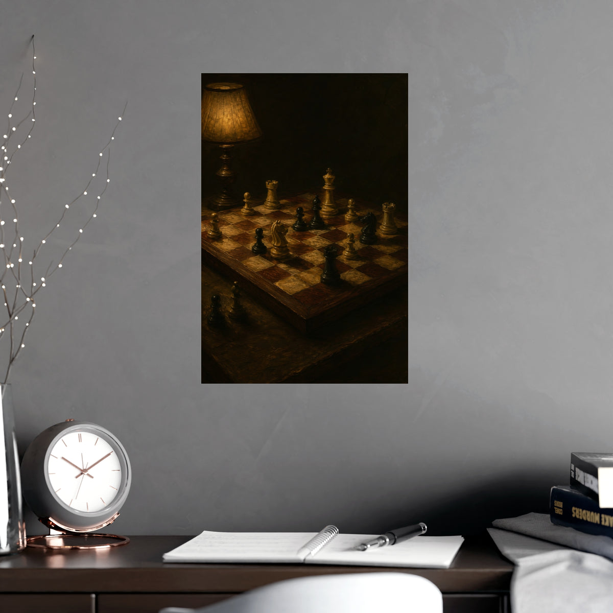 The Game, Unfinished — the game, unfinished, shown framed on a wall