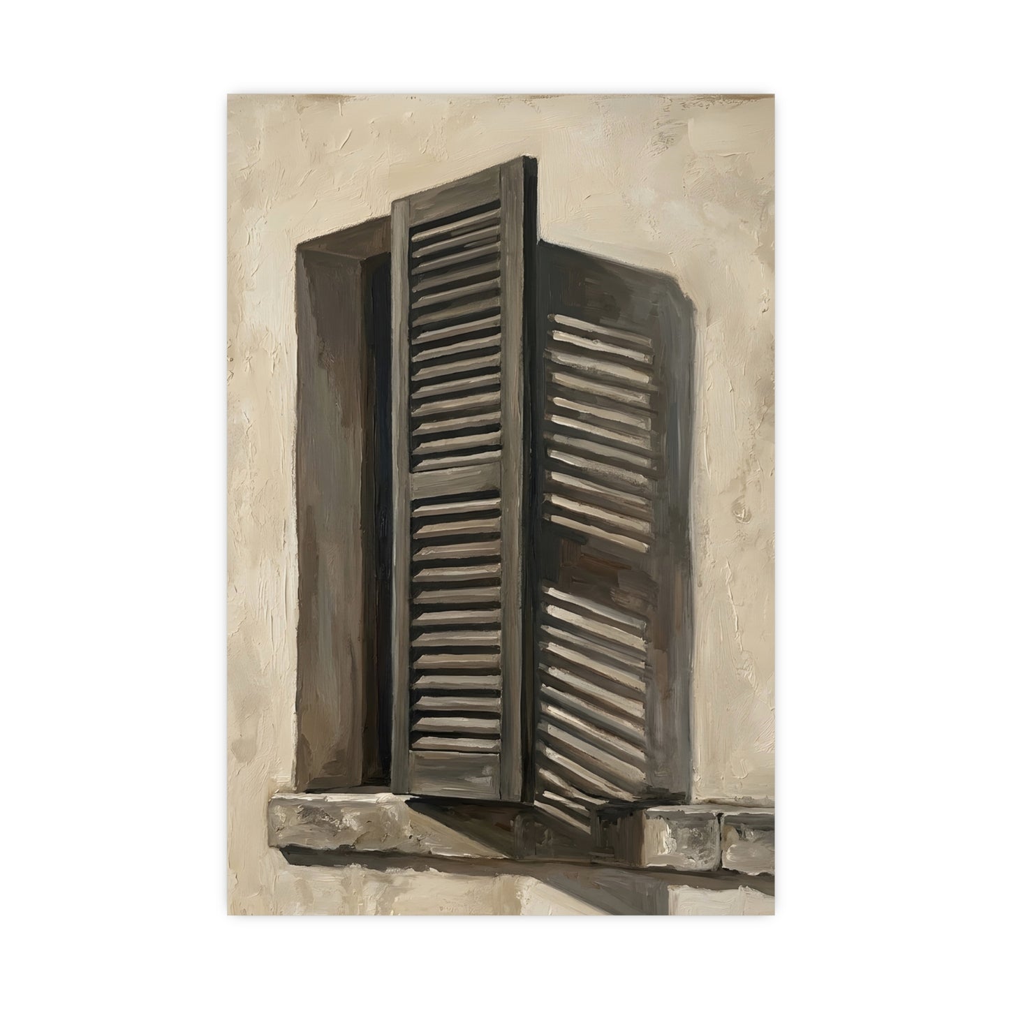 Shutters, Half Closed — shutters, half closed, 18x24 in print