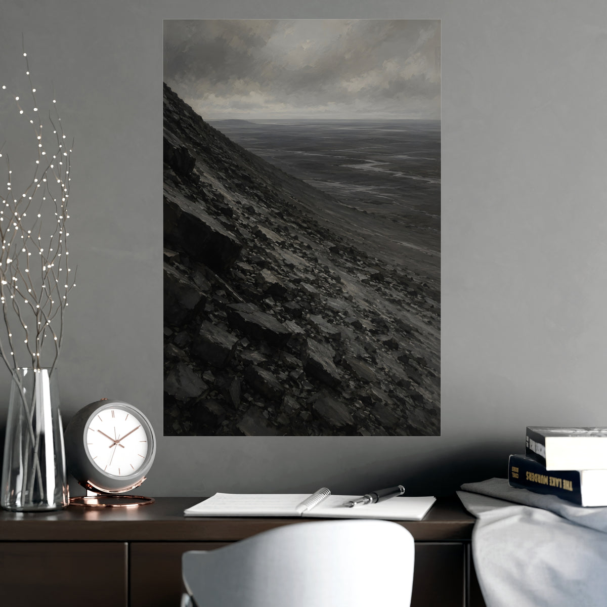 Scree Slope — scree slope, shown framed on a wall