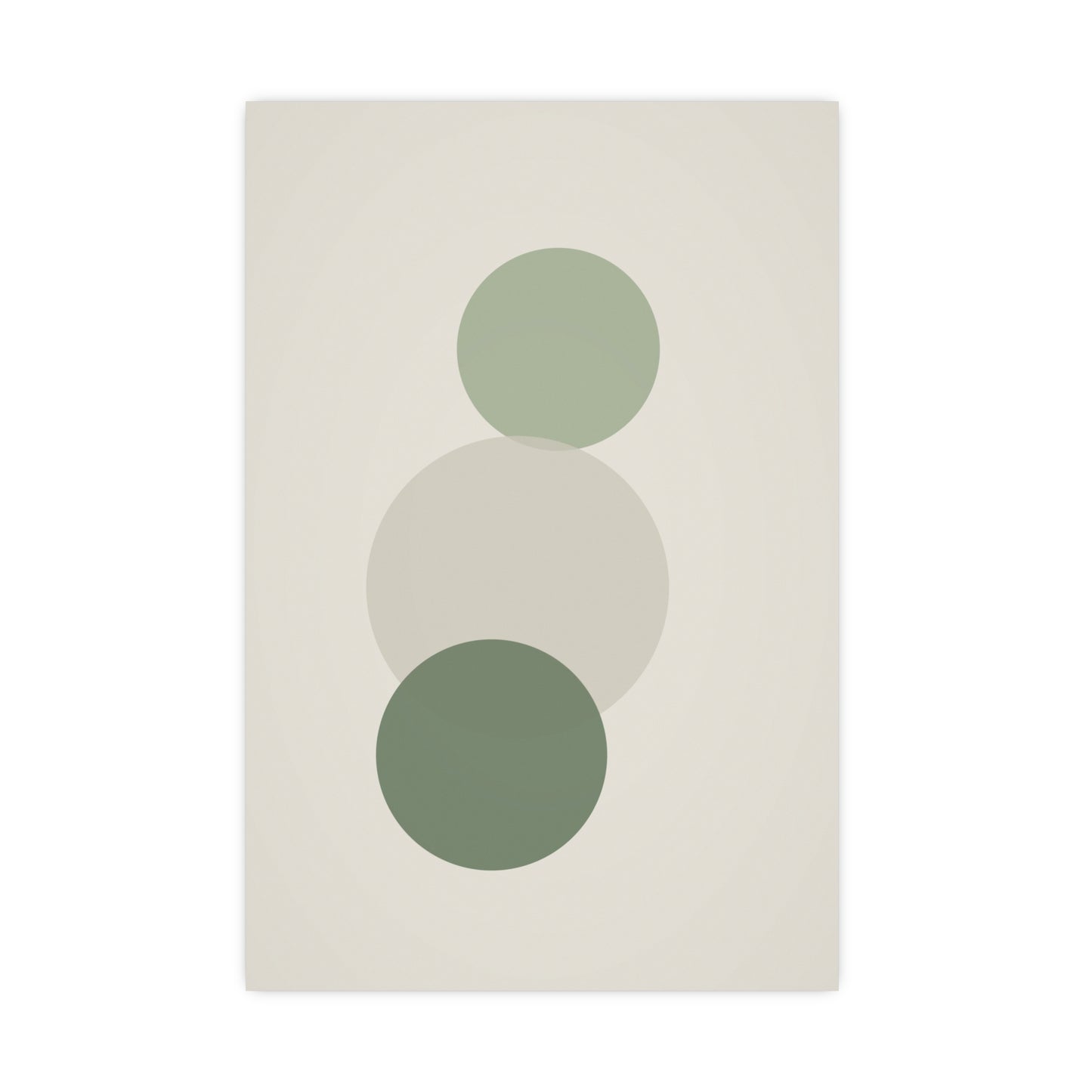 Sage Neutral Circles Boho Wall Art | Living Room Print