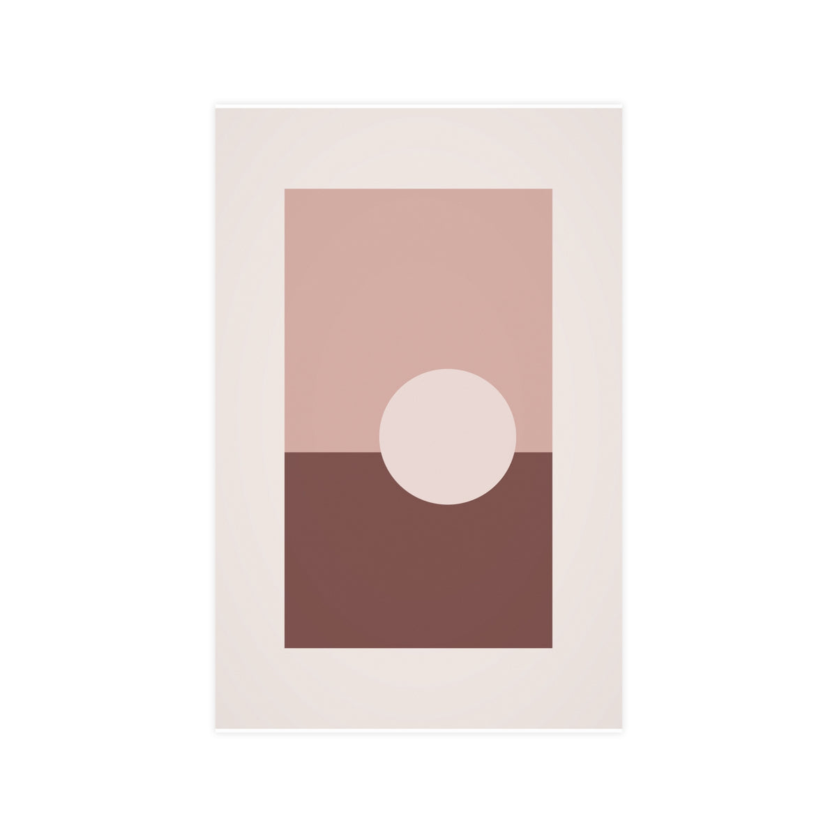 Dusty Rose Sun Landscape Wall Art — sun landscape in a dusty rose palette, 11x17 in print