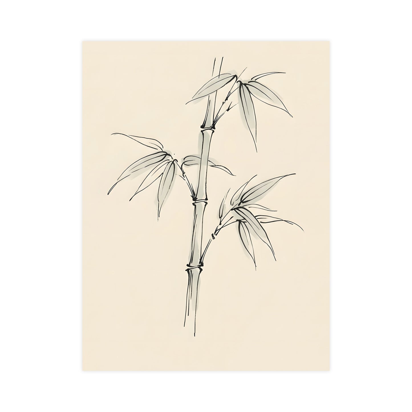 Bamboo | Botanical Line Drawing | Wall Art