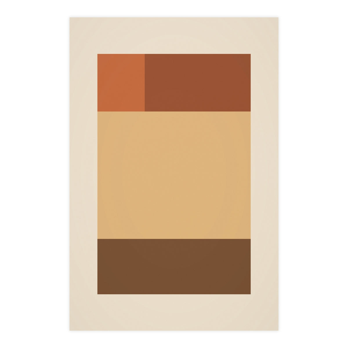 Muted 70s Blocks Retro Wall Art — blocks in a muted 70s palette, 24x36 in print
