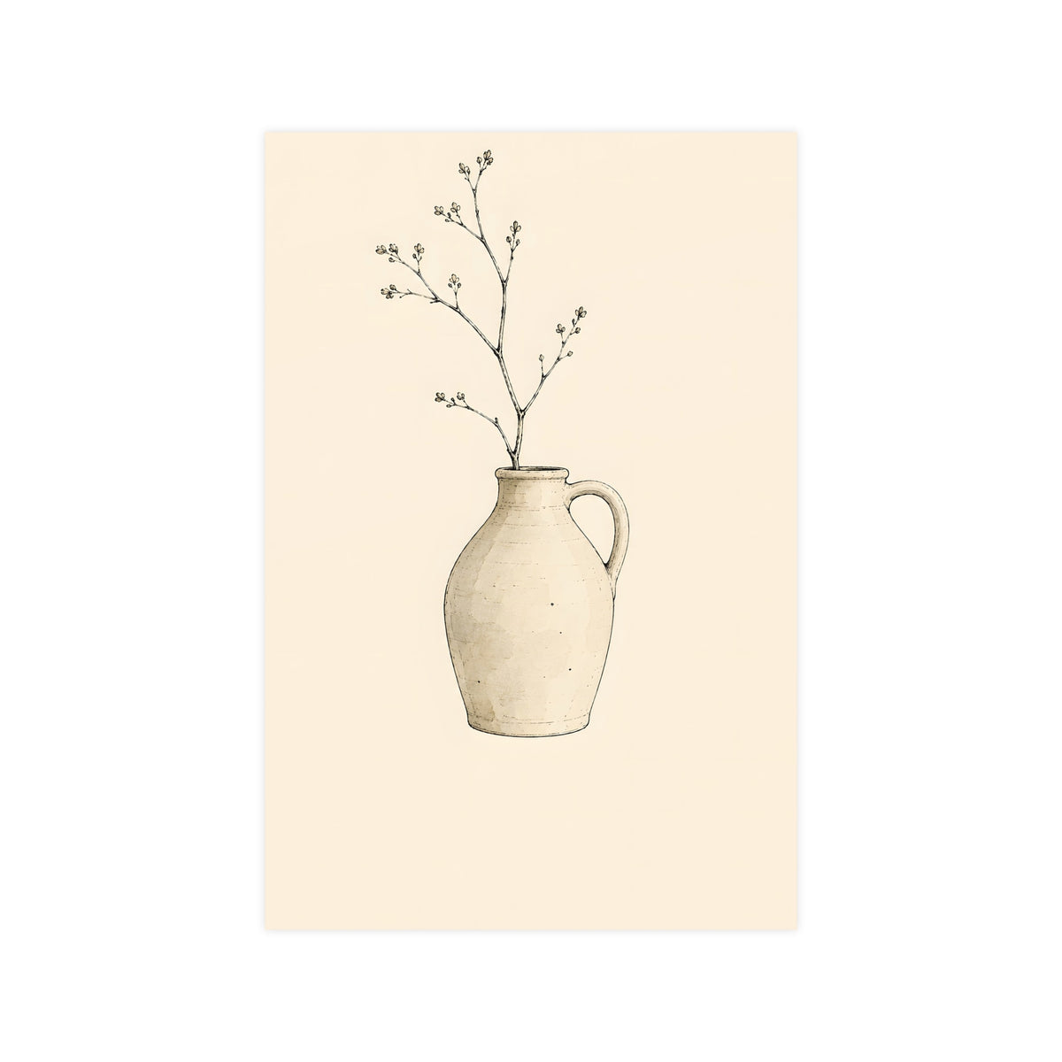 Jug and One Sprig — jug and one sprig, 12x18 in print