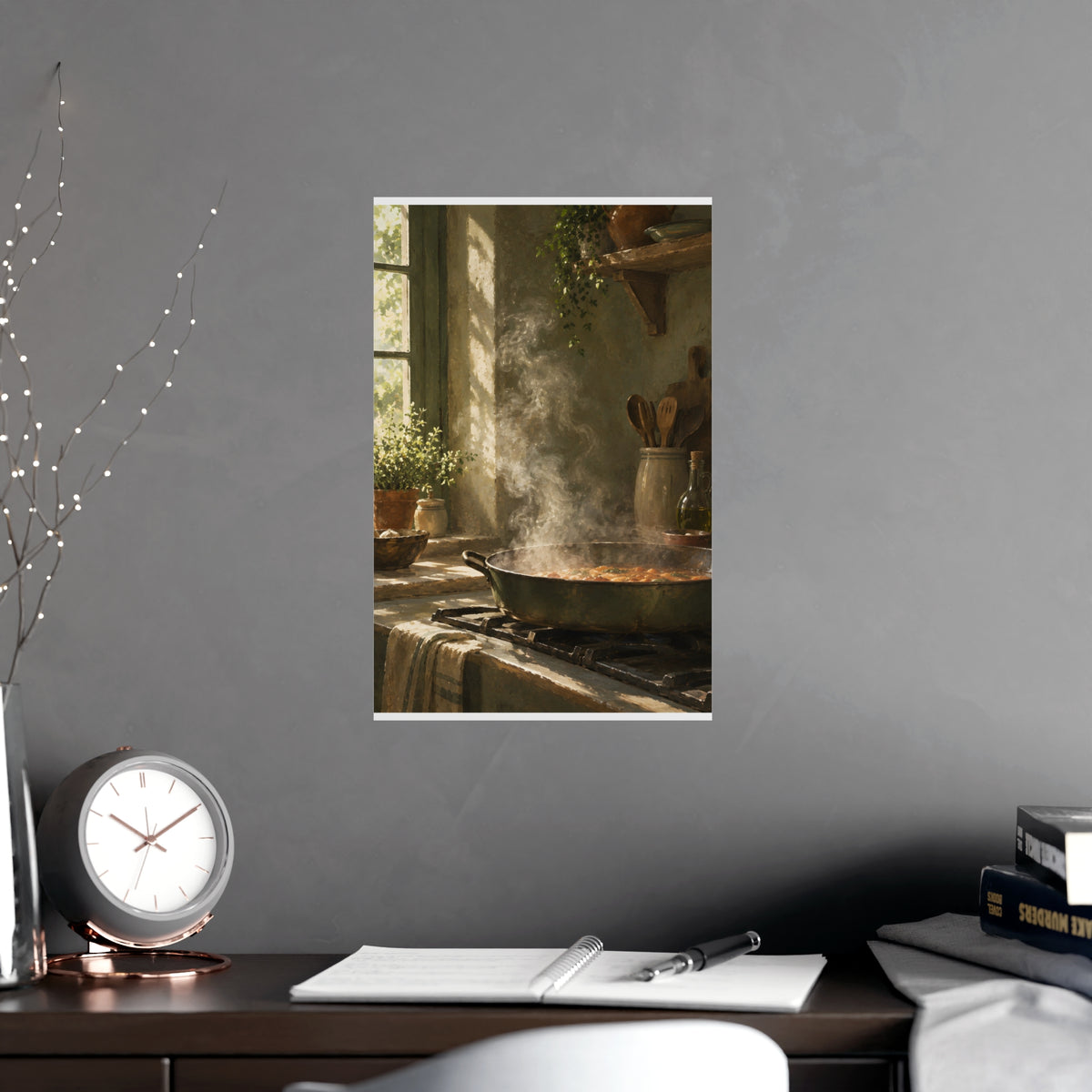 Steam in Daylight — steam in daylight, shown framed on a wall