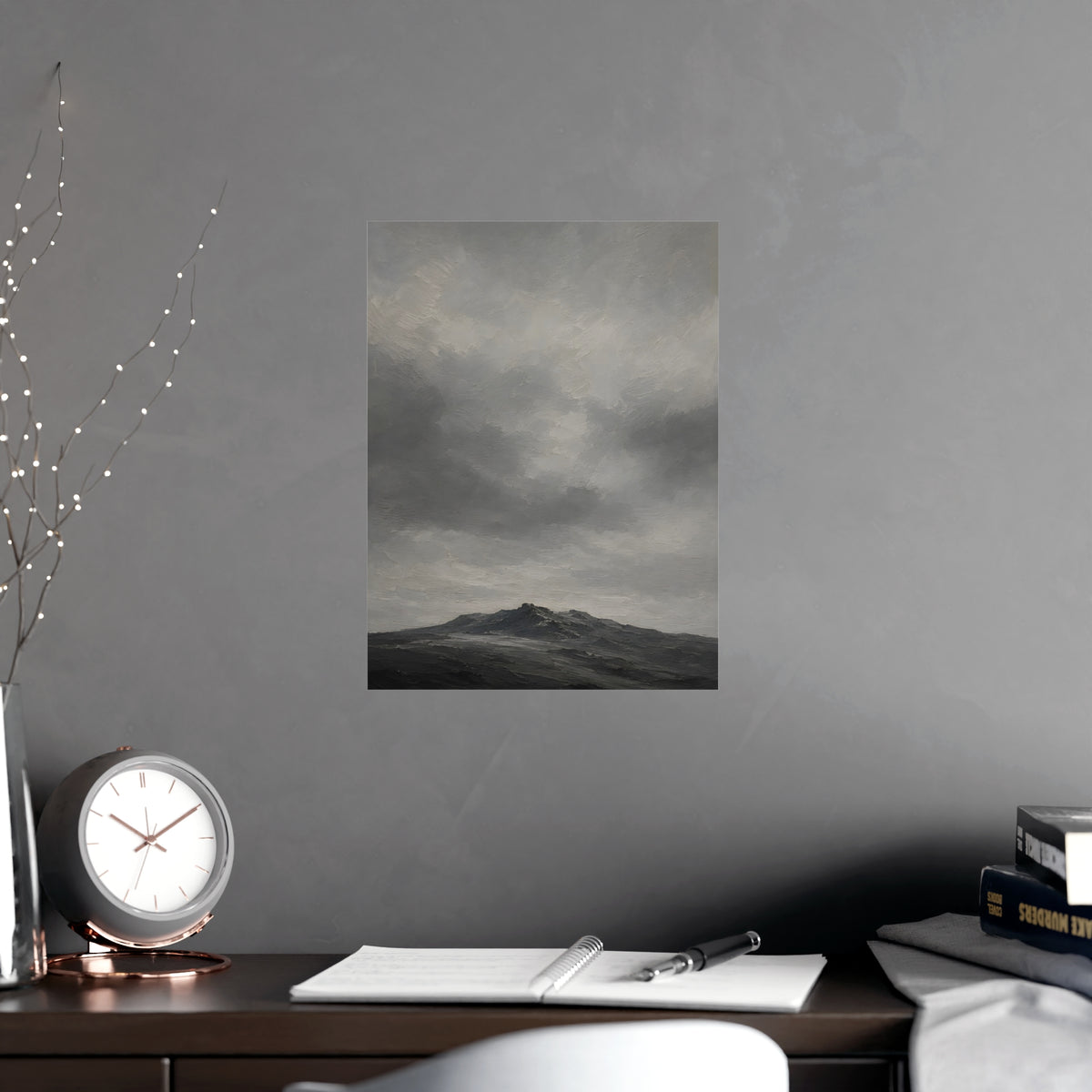 Distant Ridge — distant ridge, shown framed on a wall