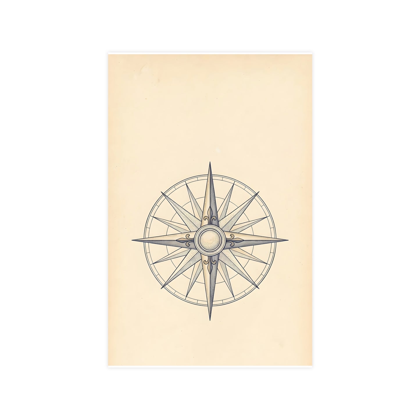 Compass Rose | Antique Chart Print | Wall Art
