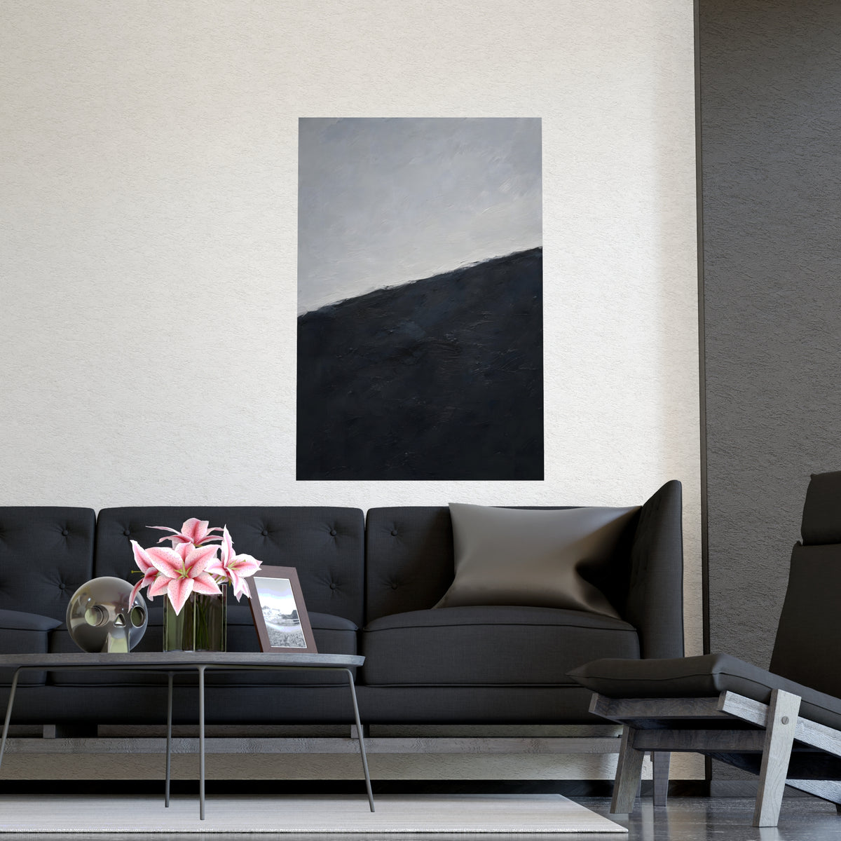 Snow Line — snow line, shown framed on a wall