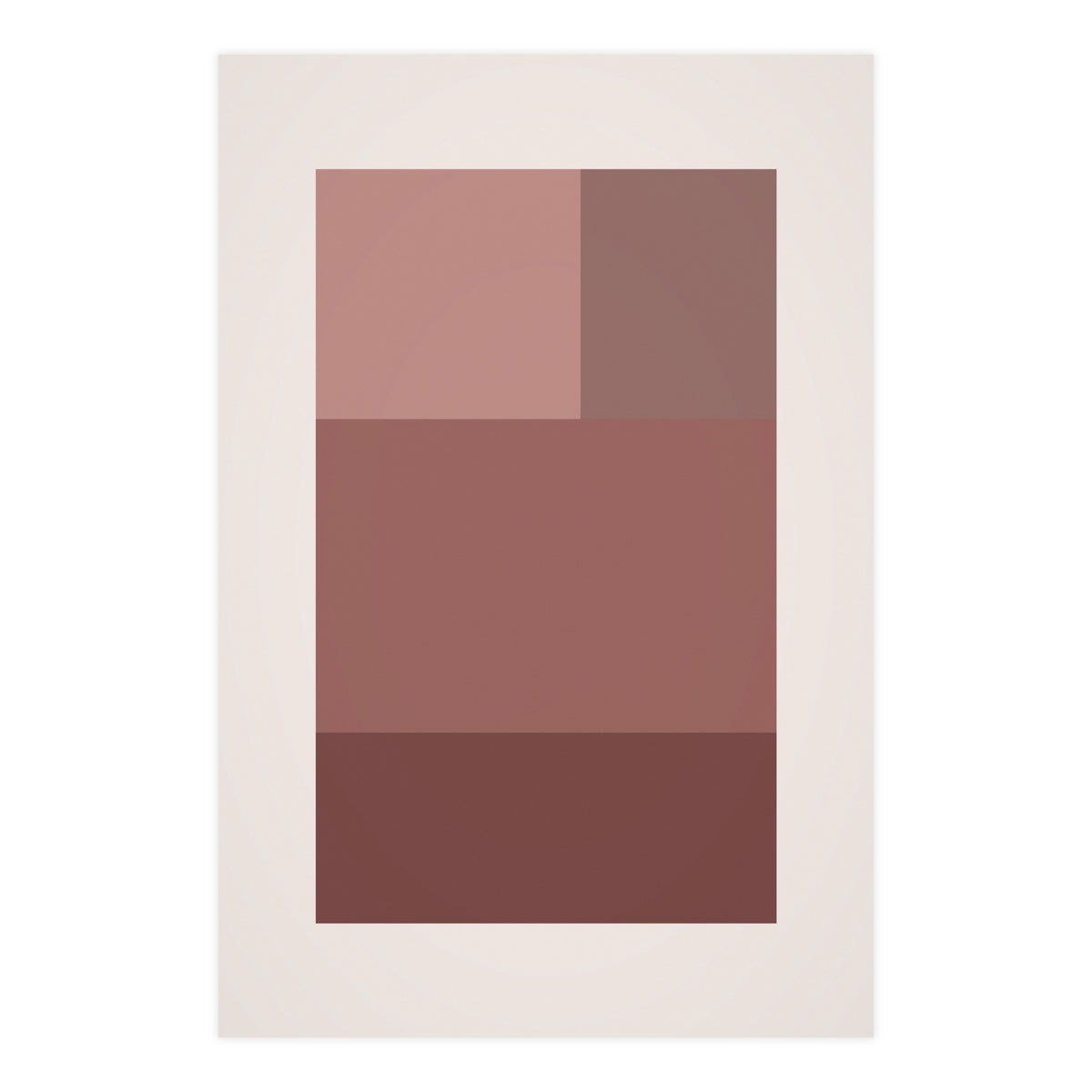 Dusty Rose Blocks Modern Wall Art — blocks in a dusty rose palette, 24x36 in print