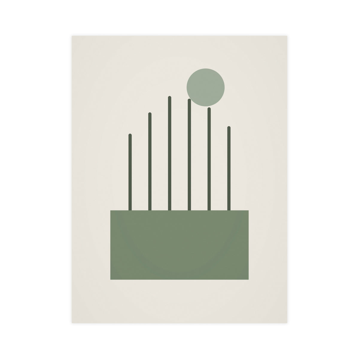 Sage Neutral Lines Boho Wall Art — lines in a sage neutral palette, 18x24 in print