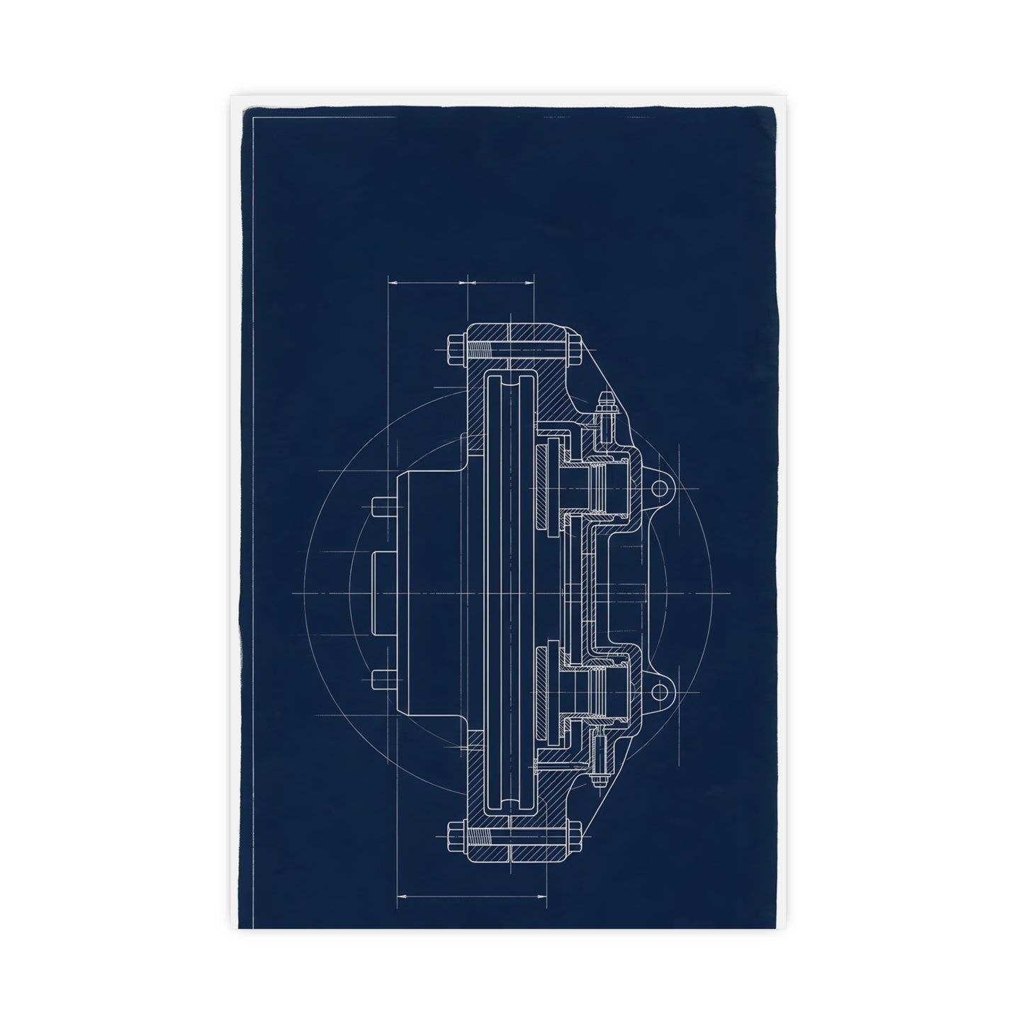 Disc Brake, in Section — disc brake, in section, 18x24 in print