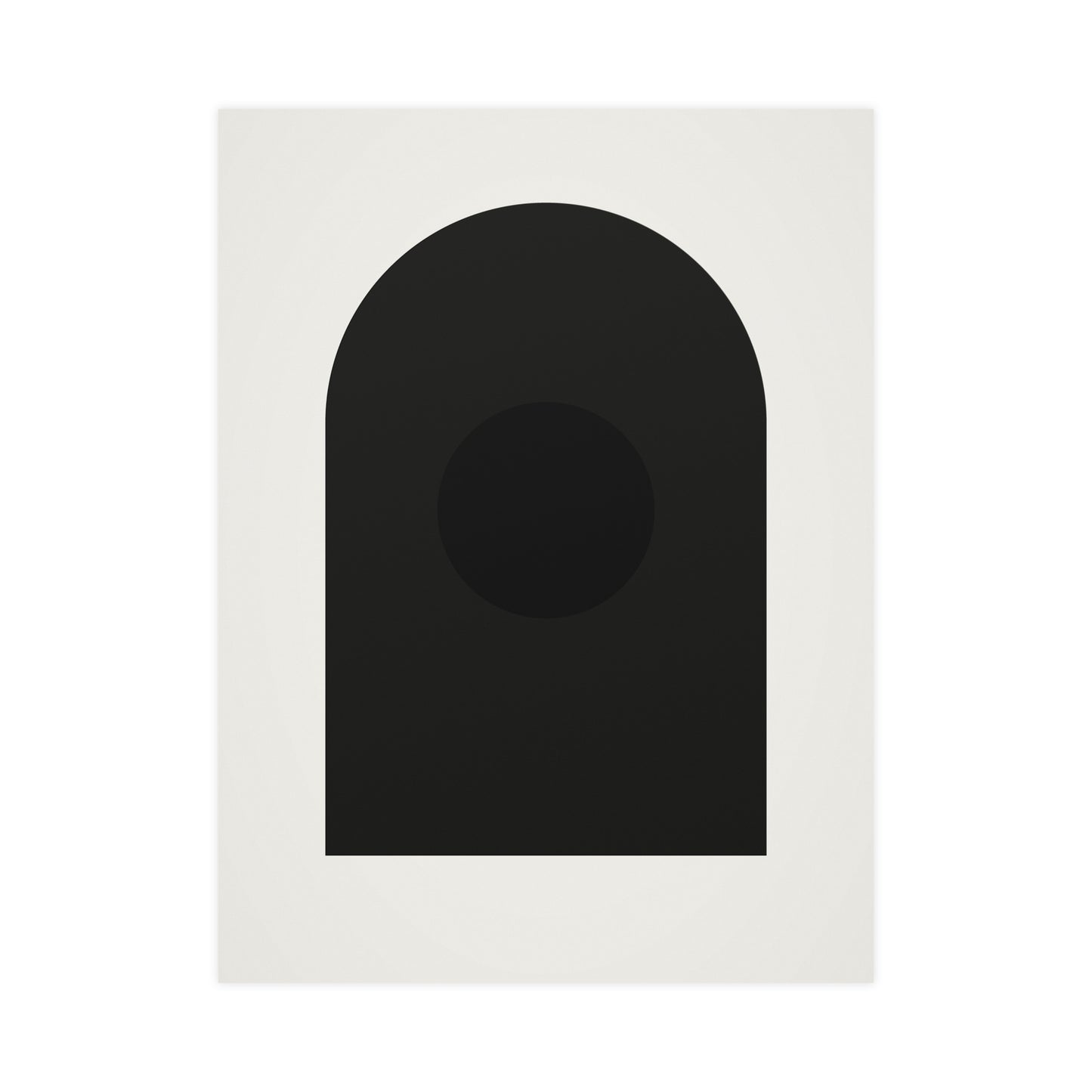 Charcoal Cream Arch Modern Wall Art | Living Room Print