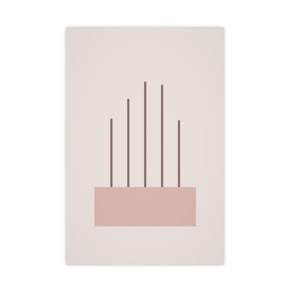 Dusty Rose Lines Wall Art — lines in a dusty rose palette, 20x30 in print