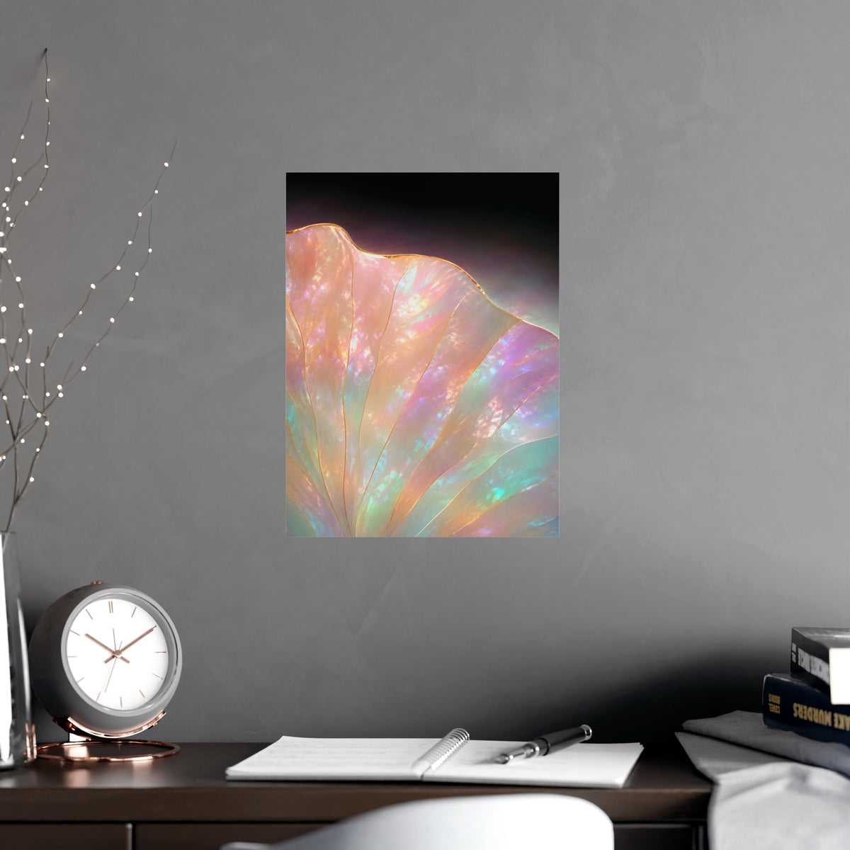One Lotus Leaf — one lotus leaf, shown framed on a wall