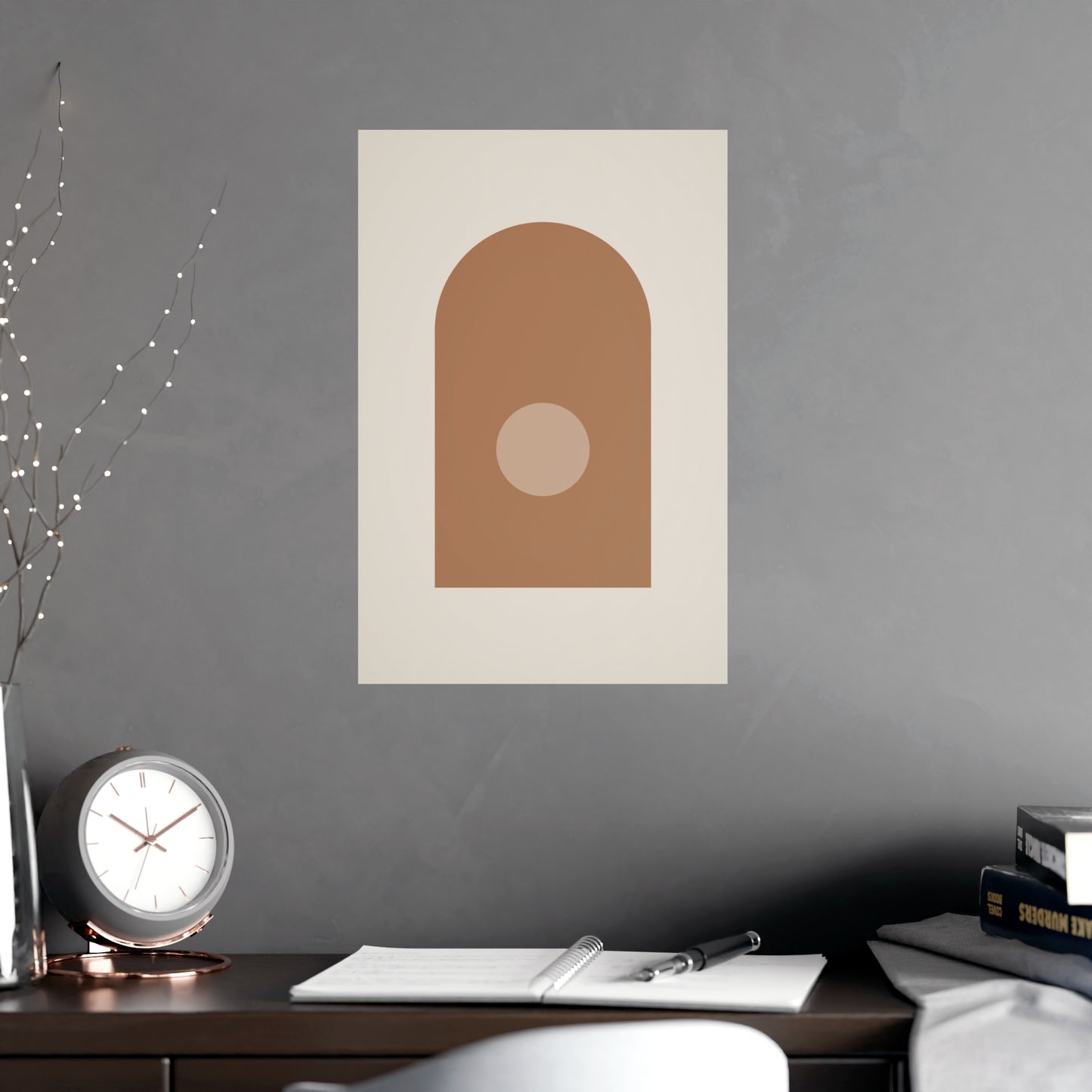 Sand Clay Arch Modern Wall Art | Living Room Print
