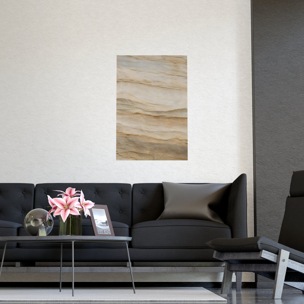 Sandstone Layers — sandstone layers, shown framed on a wall