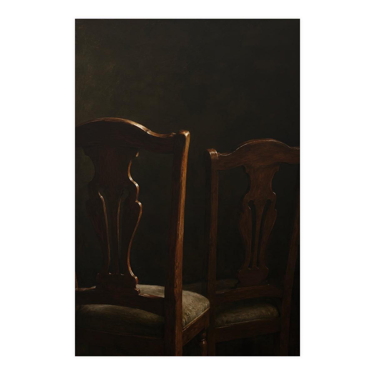 Two Chair Backs — two chair backs, 24x36 in print