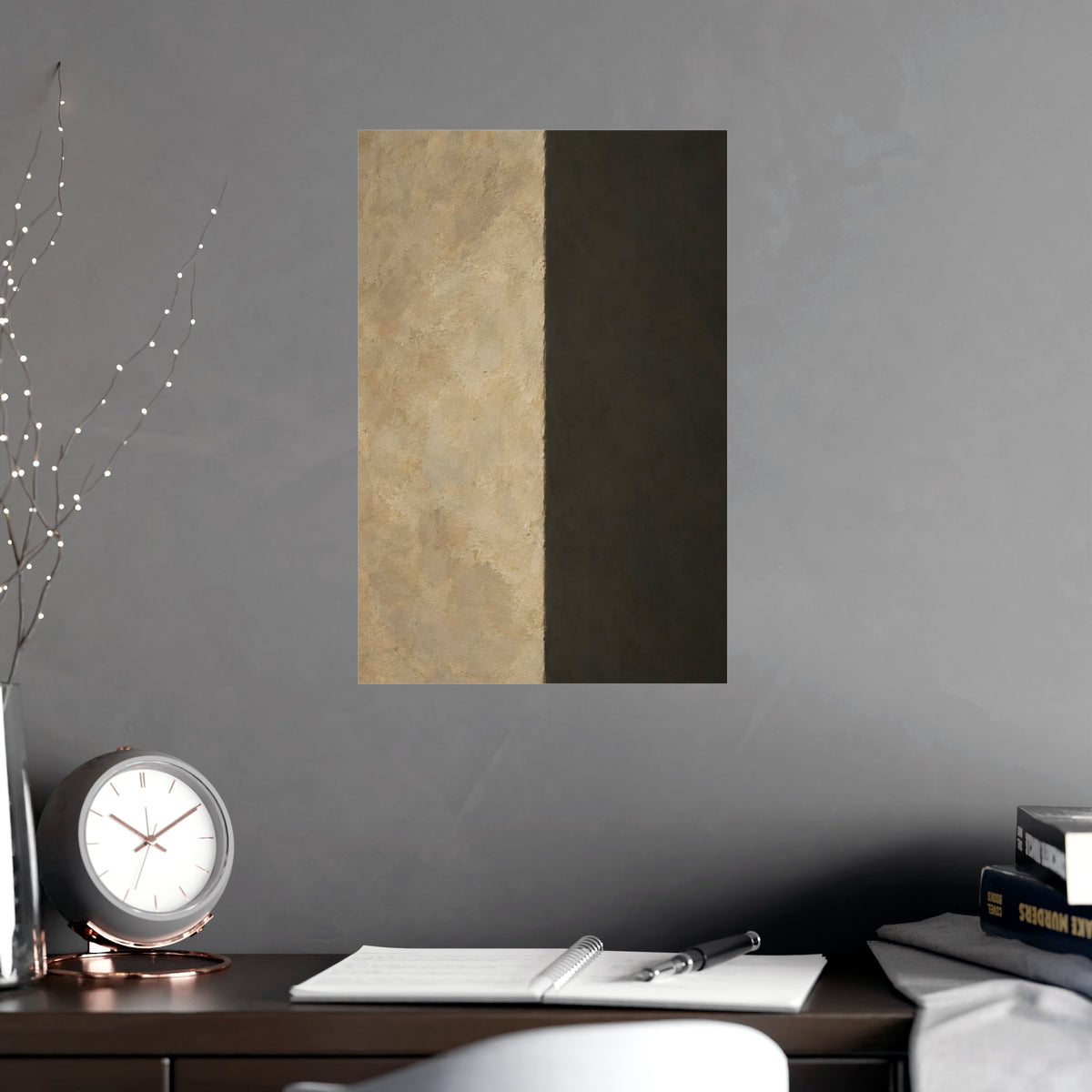 The Outside Corner — the outside corner, shown framed on a wall