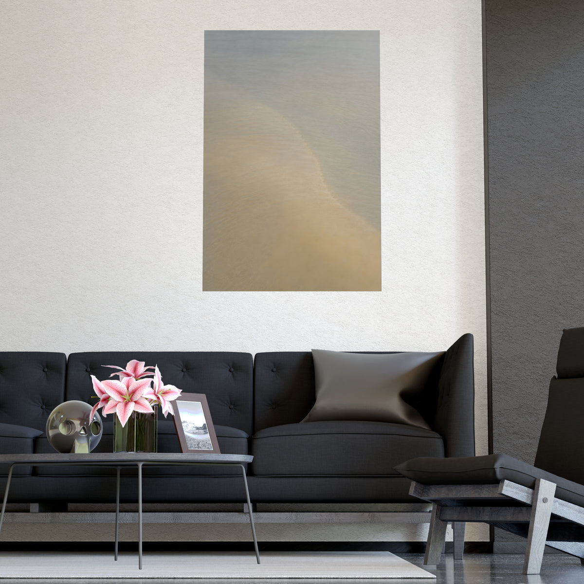 Shallows from Above — shallows from above, shown framed on a wall