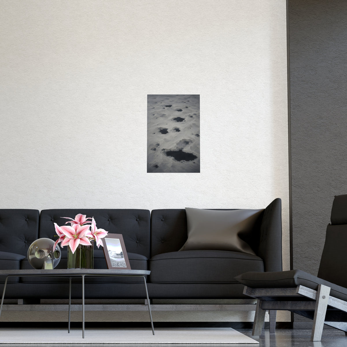 Tarns from Above — tarns from above, shown framed on a wall