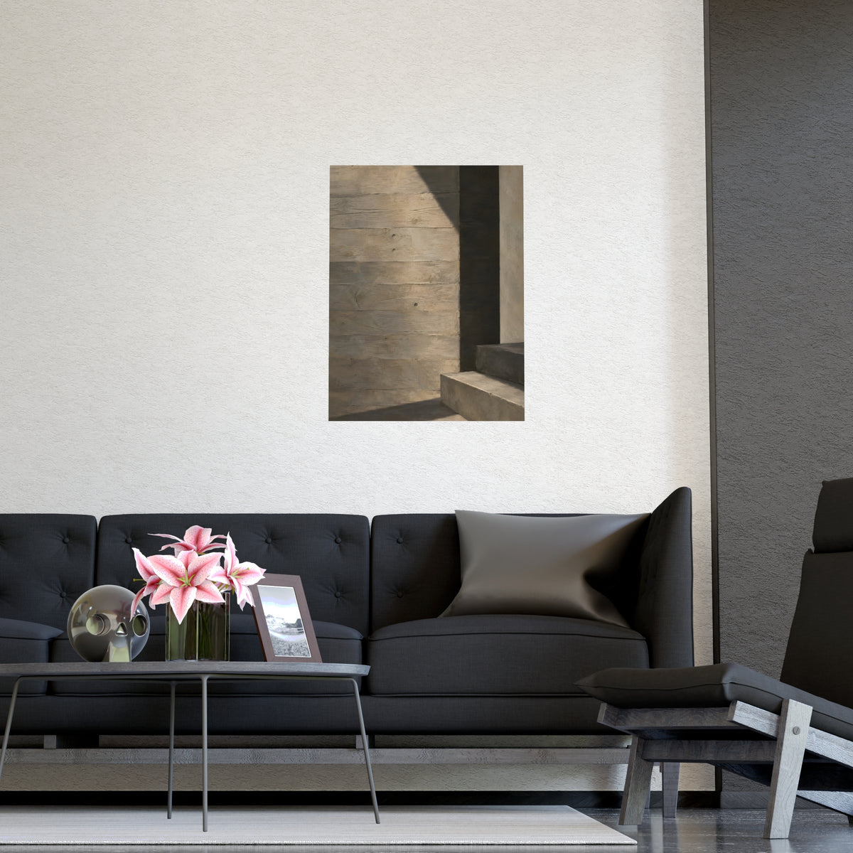 Board-Formed — board-formed, shown framed on a wall