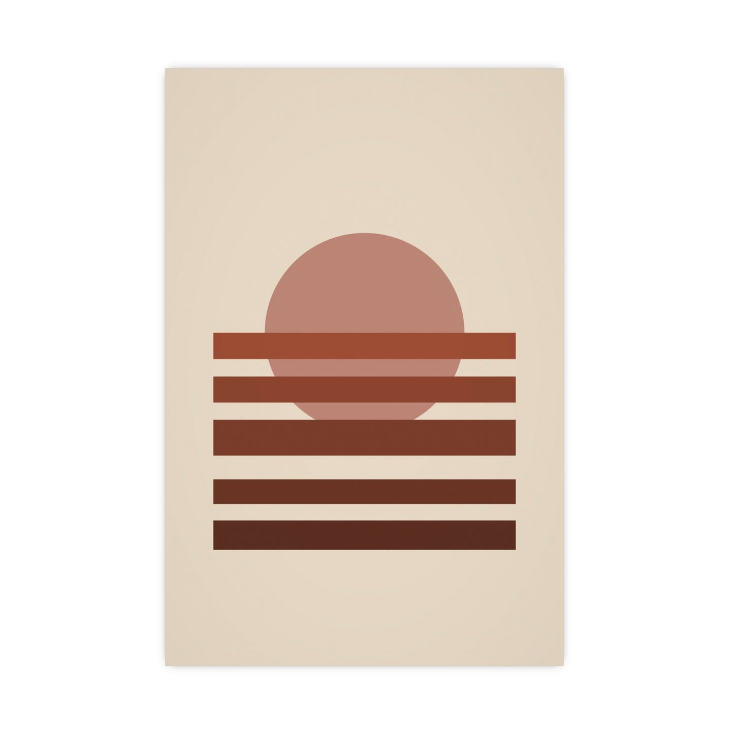Muted 70s Sunset Landscape Wall Art | Living Room Print