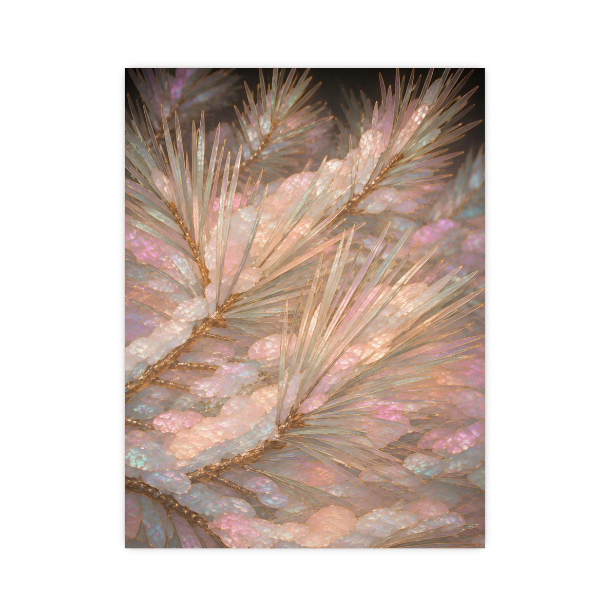 Snow on Pine — snow on pine, 12x16 in print