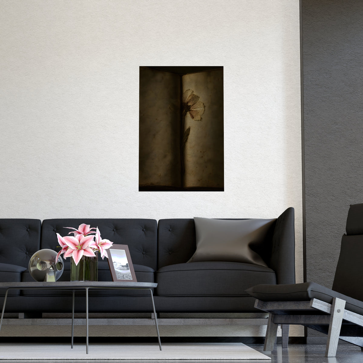 Pressed Flat — pressed flat, shown framed on a wall