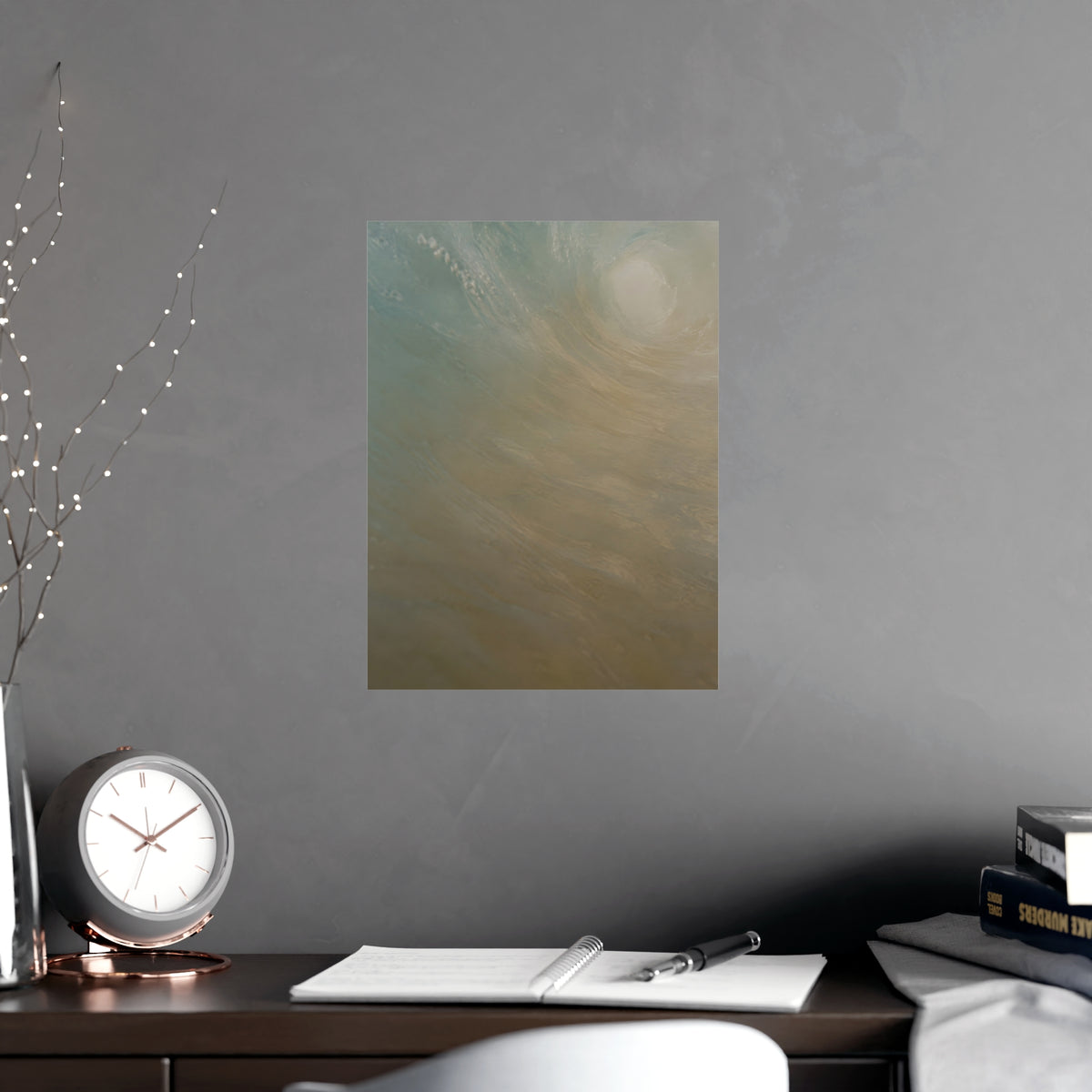 Inside the Wave — inside the wave, shown framed on a wall