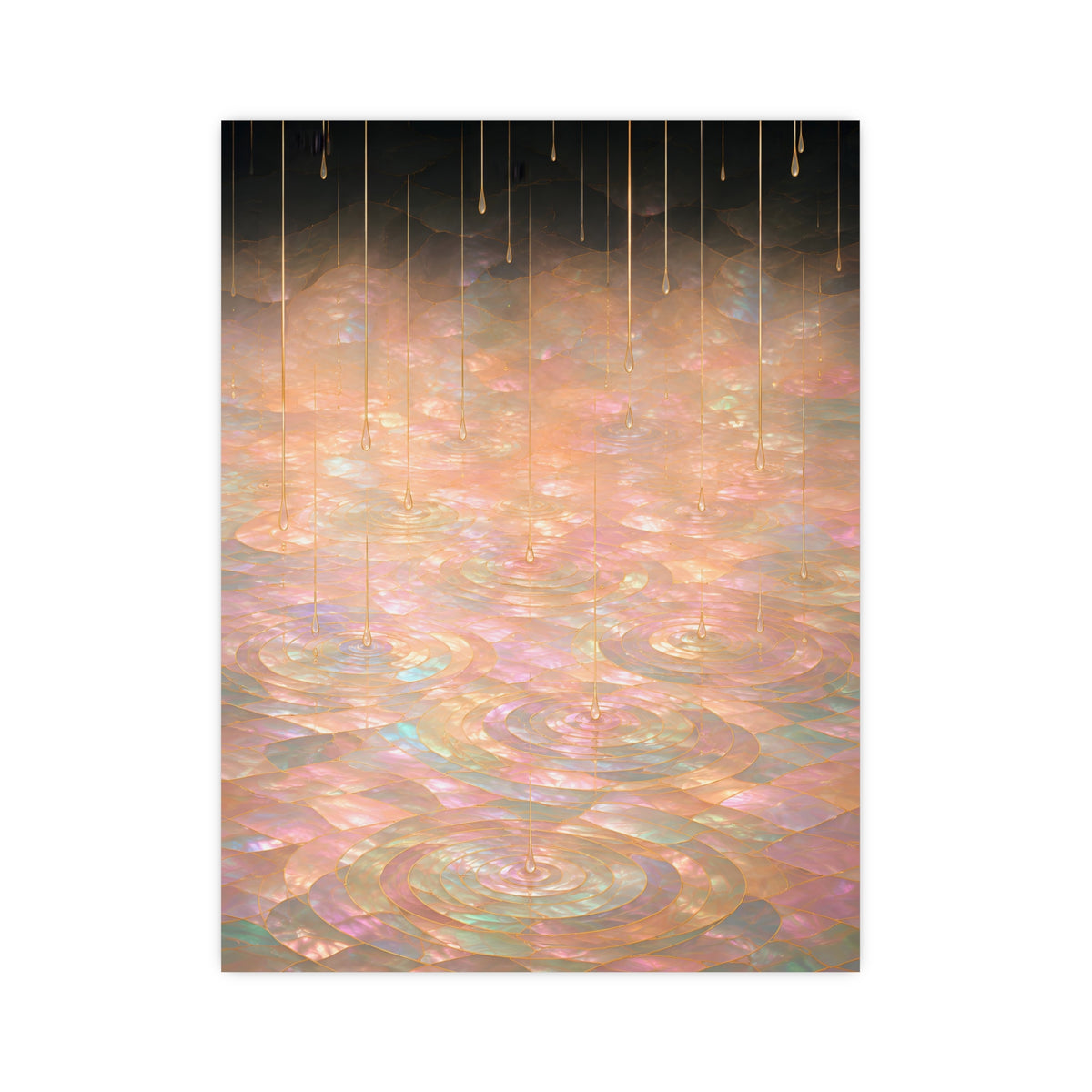 Rain on Still Water — rain on still water, 12x16 in print