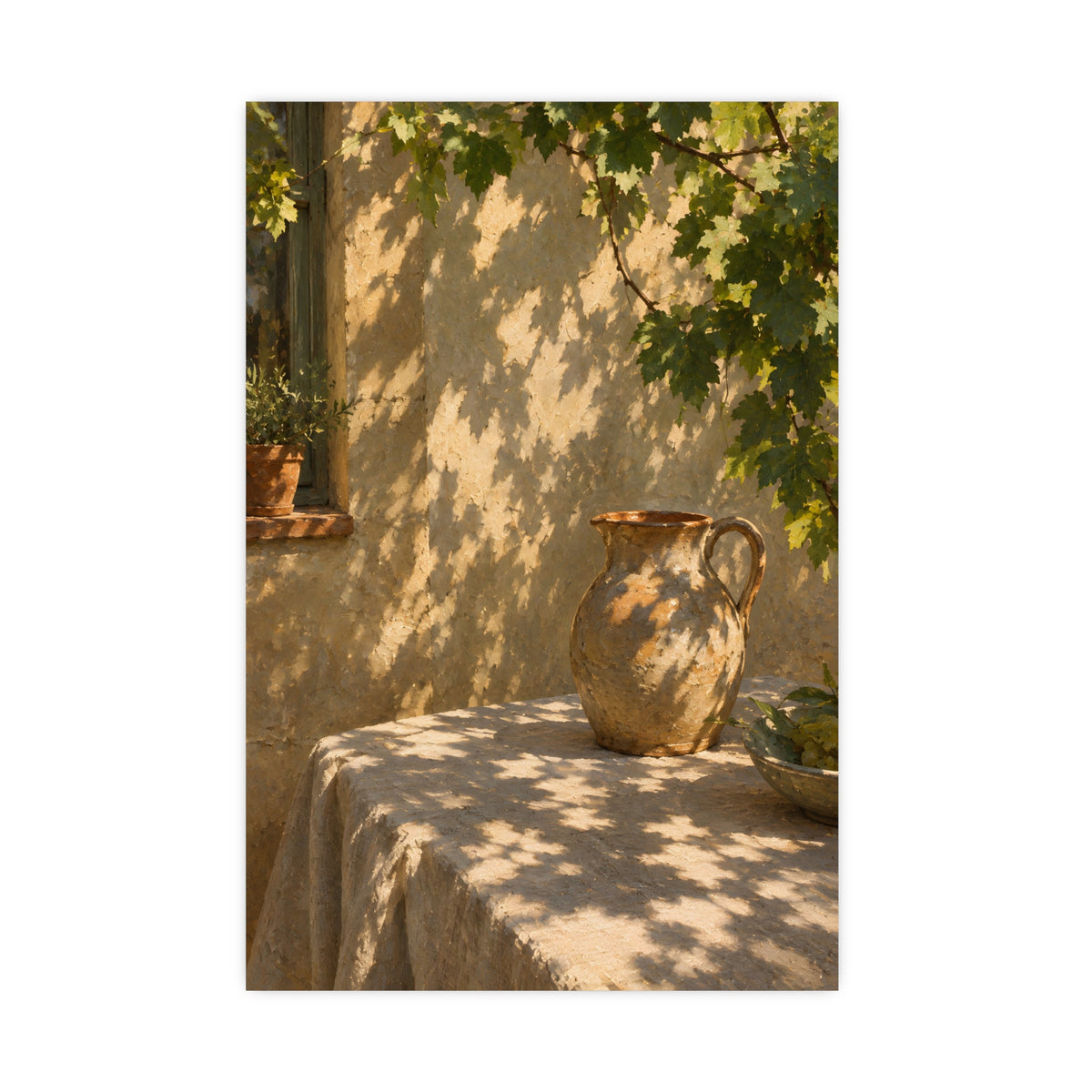 Leaf Shadow on Linen — leaf shadow on linen, 16x24 in print