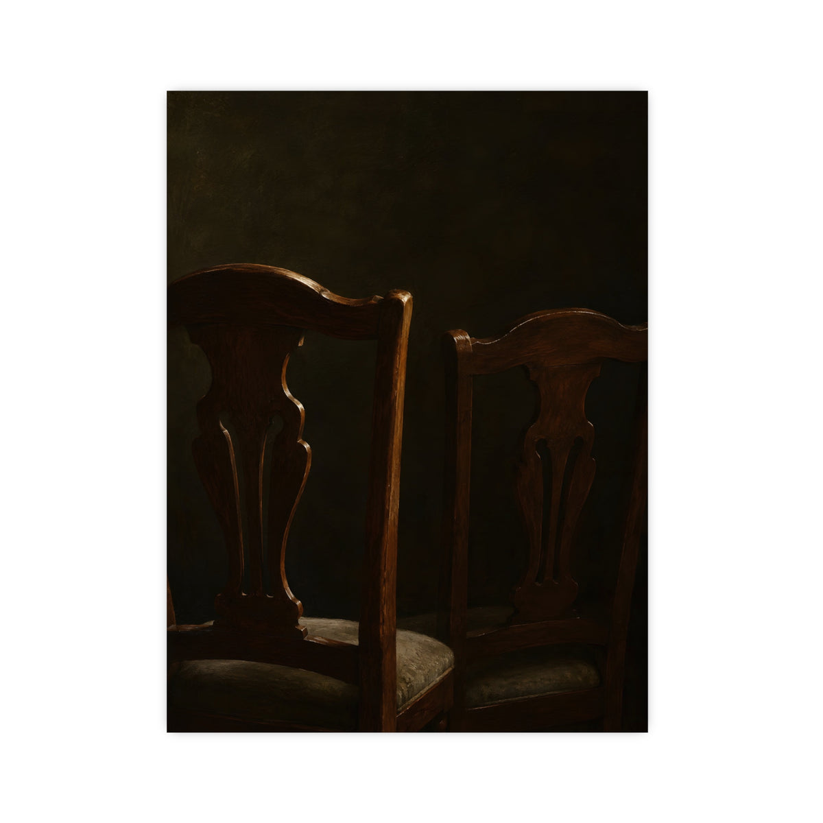 Two Chair Backs — two chair backs, 12x16 in print