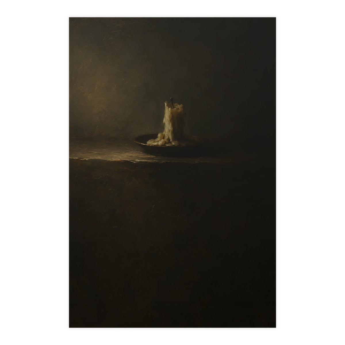 One Candle, Burnt Down — one candle, burnt down, 24x36 in print