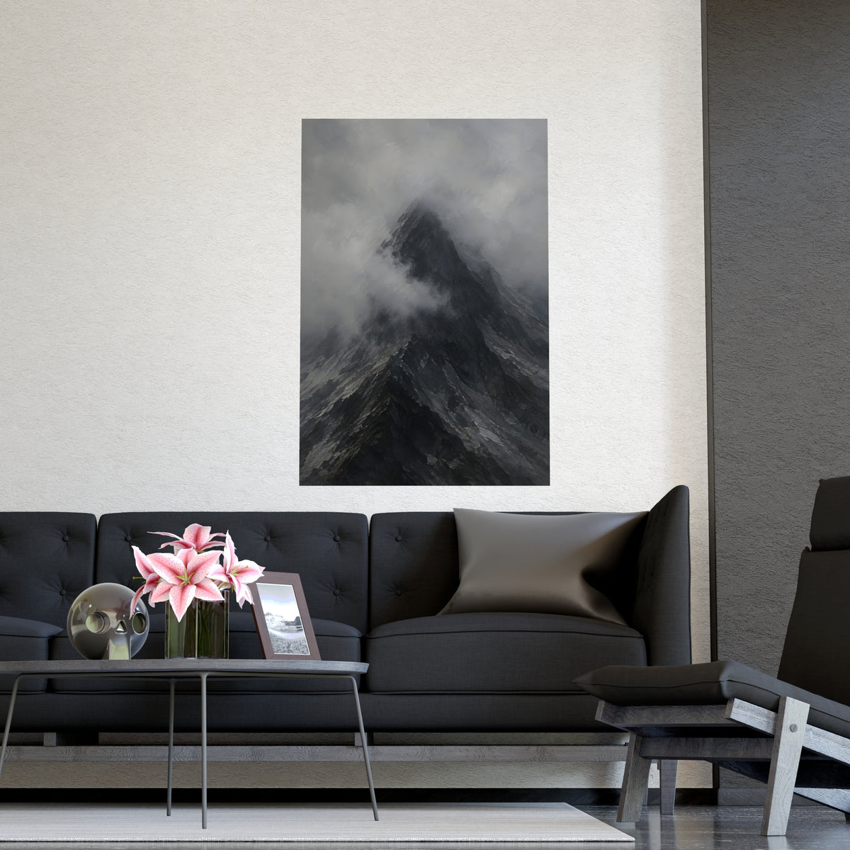 Peak in Cloud — peak in cloud, shown framed on a wall