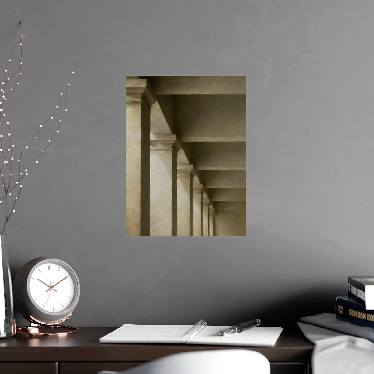 Colonnade — colonnade, shown framed on a wall