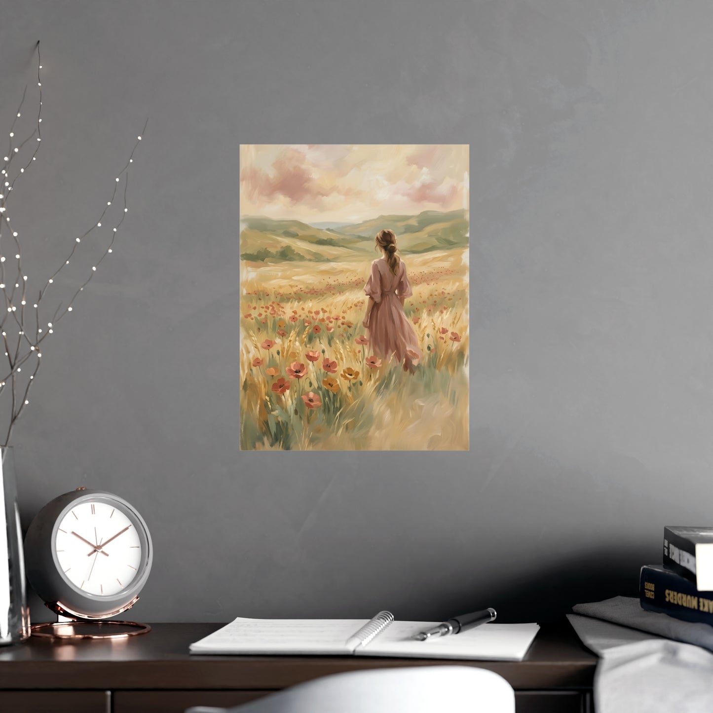 Looking to the Hills | Romantic Oil Painting Print | Wall Art