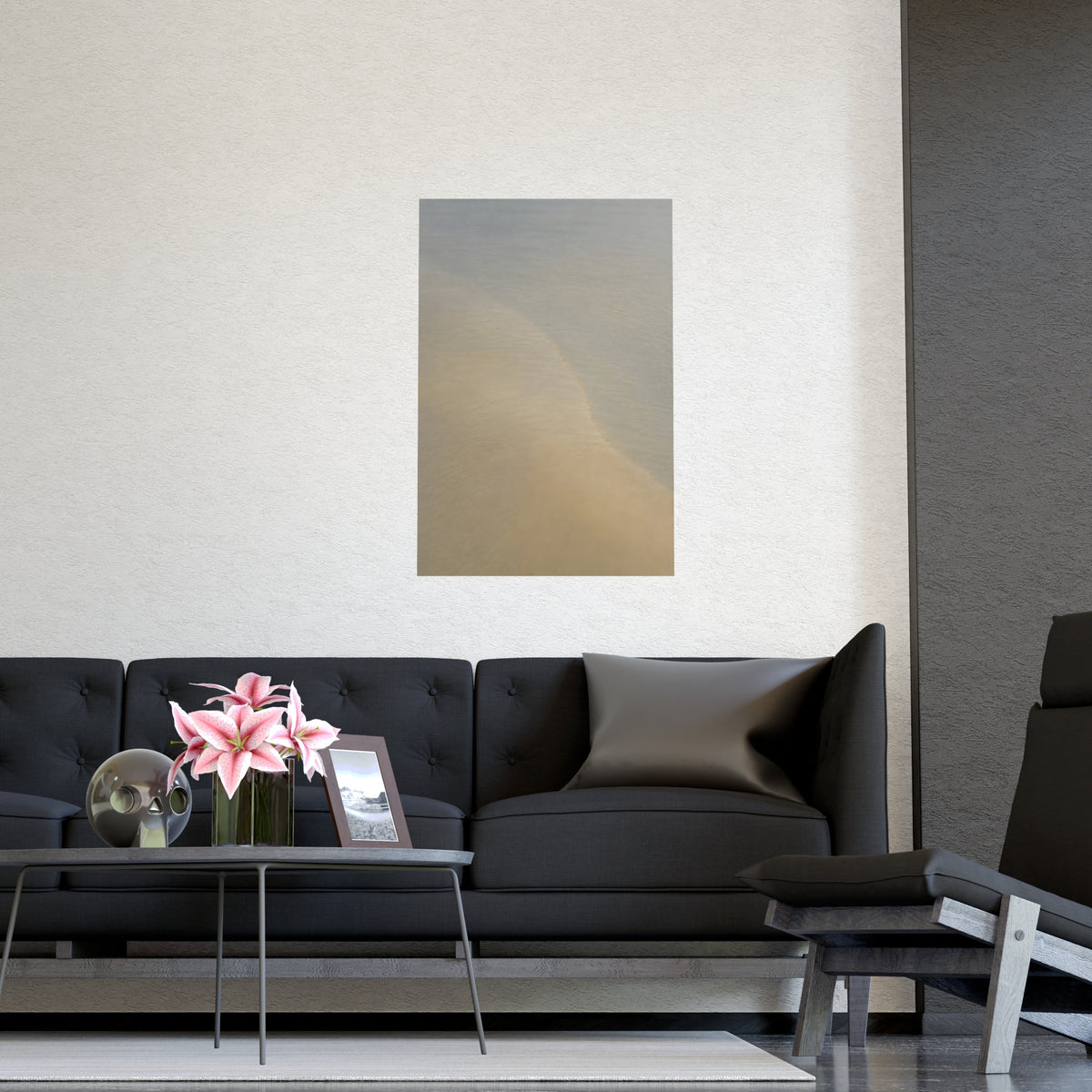 Shallows from Above — shallows from above, shown framed on a wall
