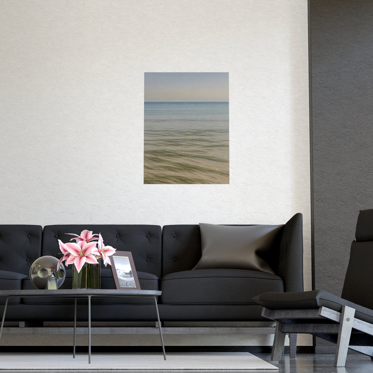 Combed by the Tide — combed by the tide, shown framed on a wall