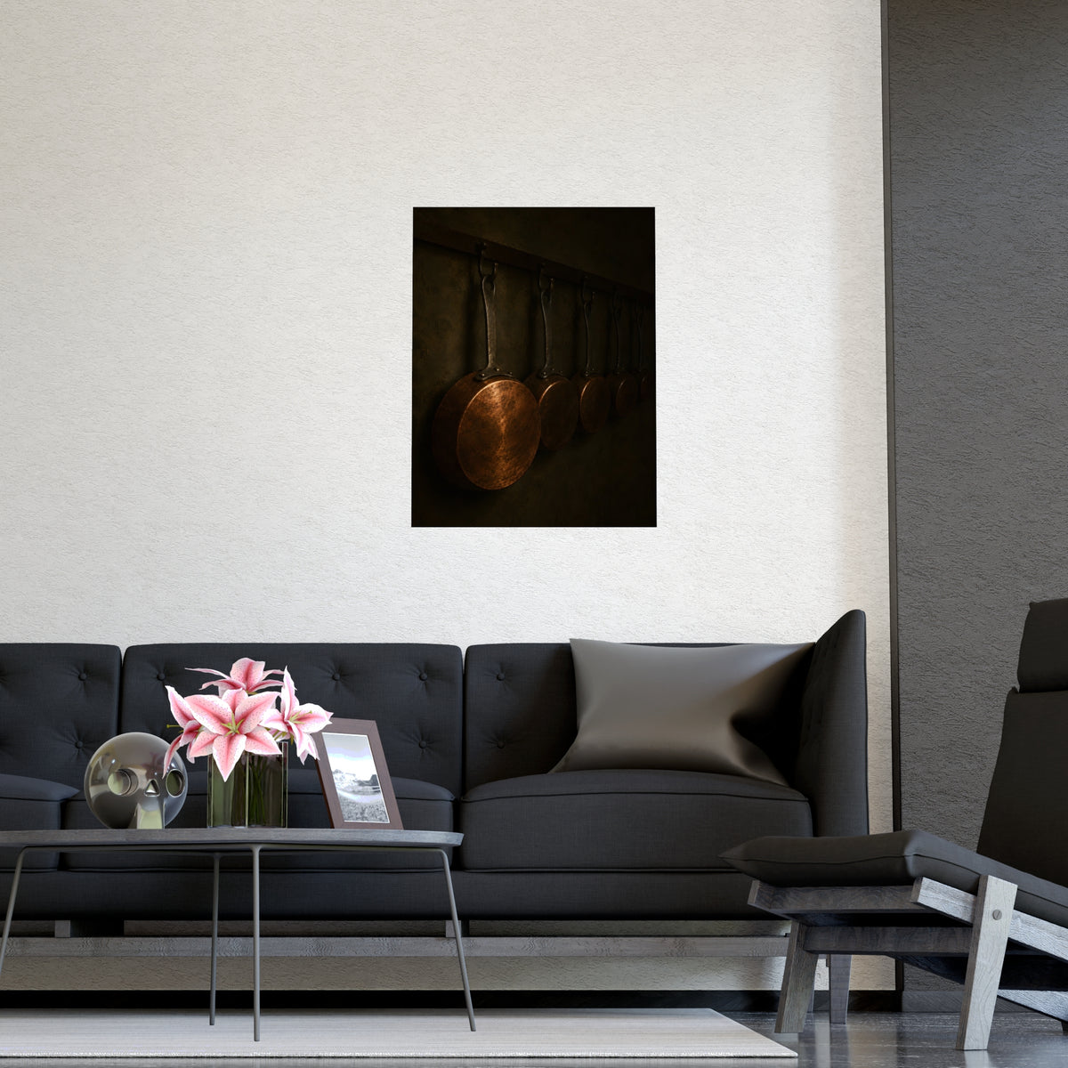 Down the Line — down the line, shown framed on a wall