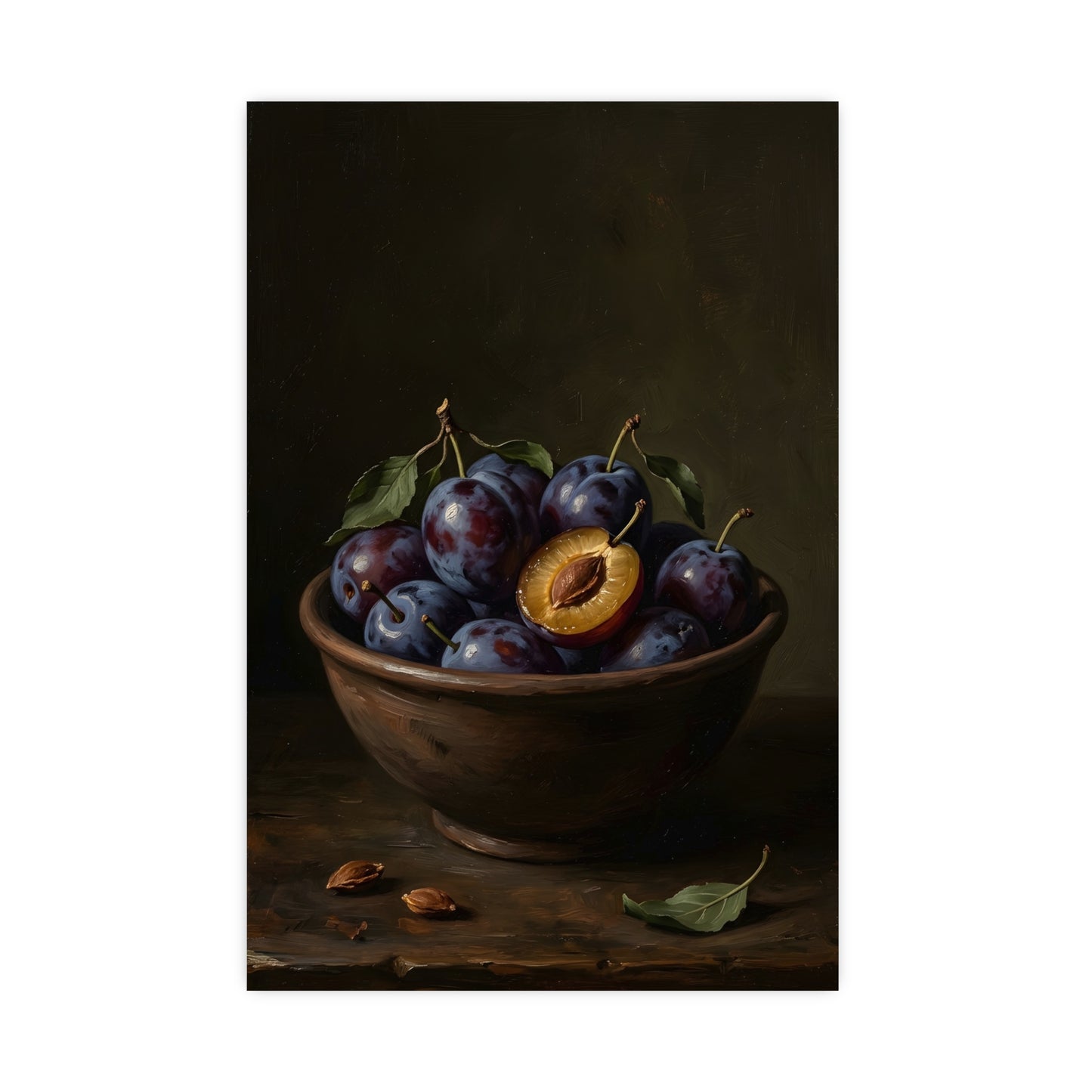 Bowl of Plums — bowl of plums, 20x30 in print