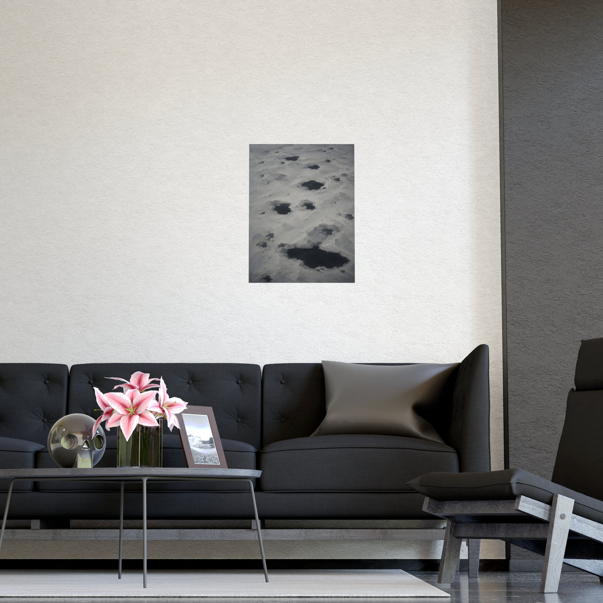 Tarns from Above — tarns from above, shown framed on a wall