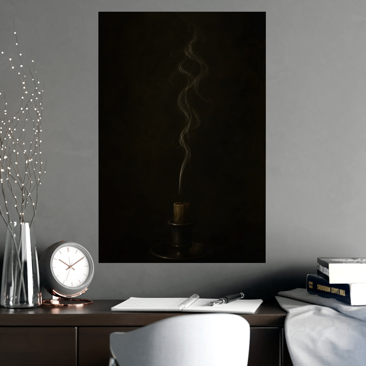 After the Candle — after the candle, shown framed on a wall