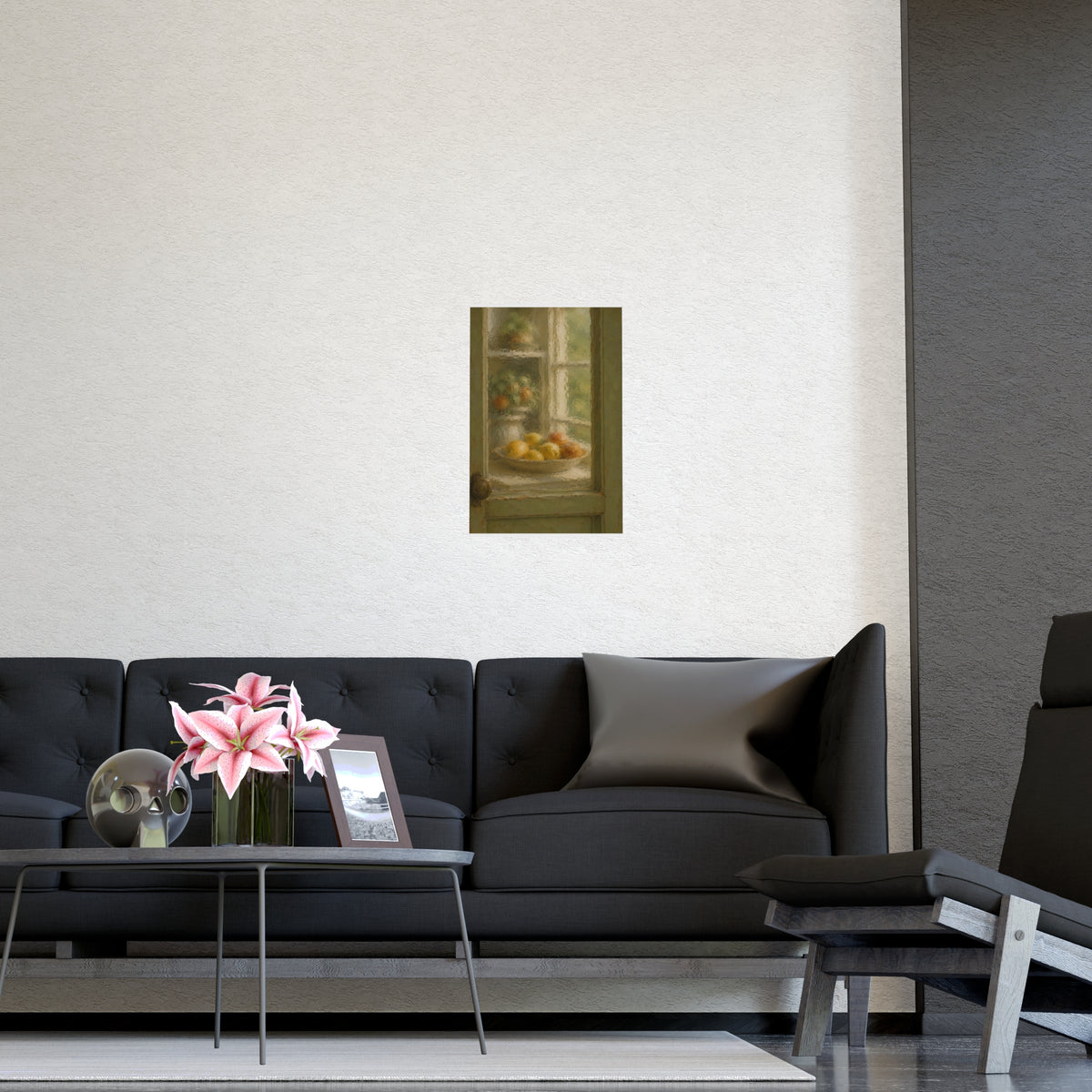 Through the Wavy Glass — through the wavy glass, shown framed on a wall