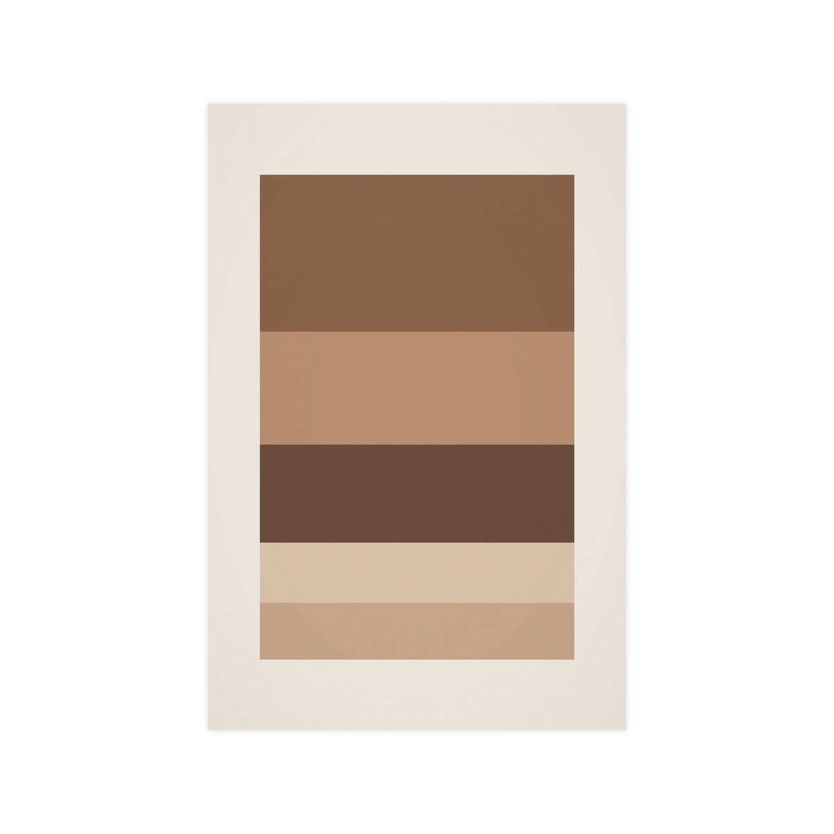 Sand Clay Blocks Modern Wall Art — blocks in a sand clay palette, 12x18 in print