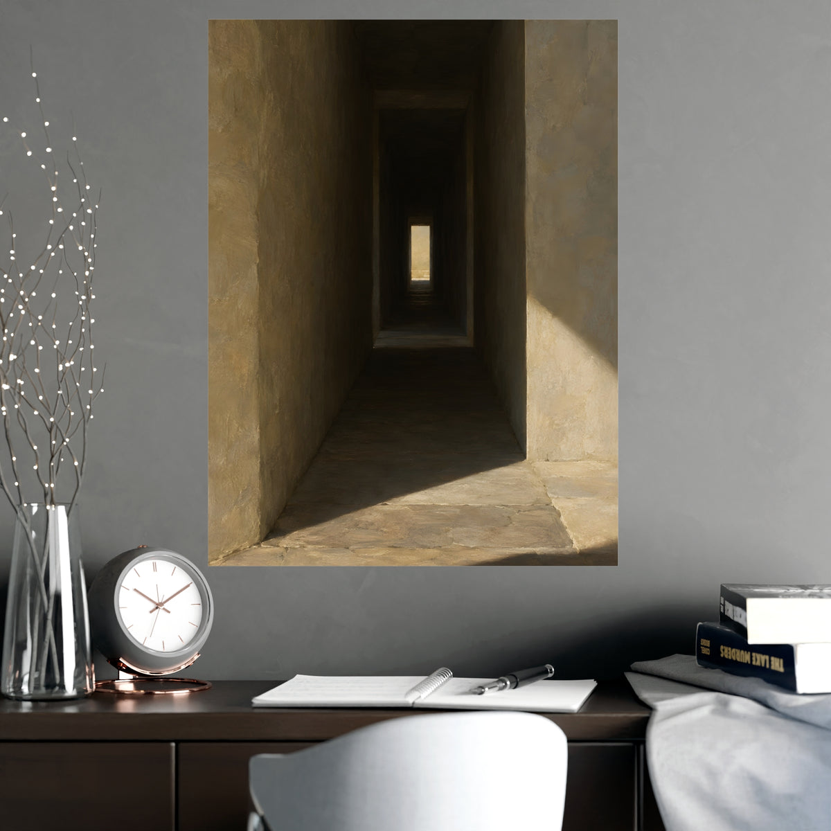 Through the Thick Wall — through the thick wall, shown framed on a wall