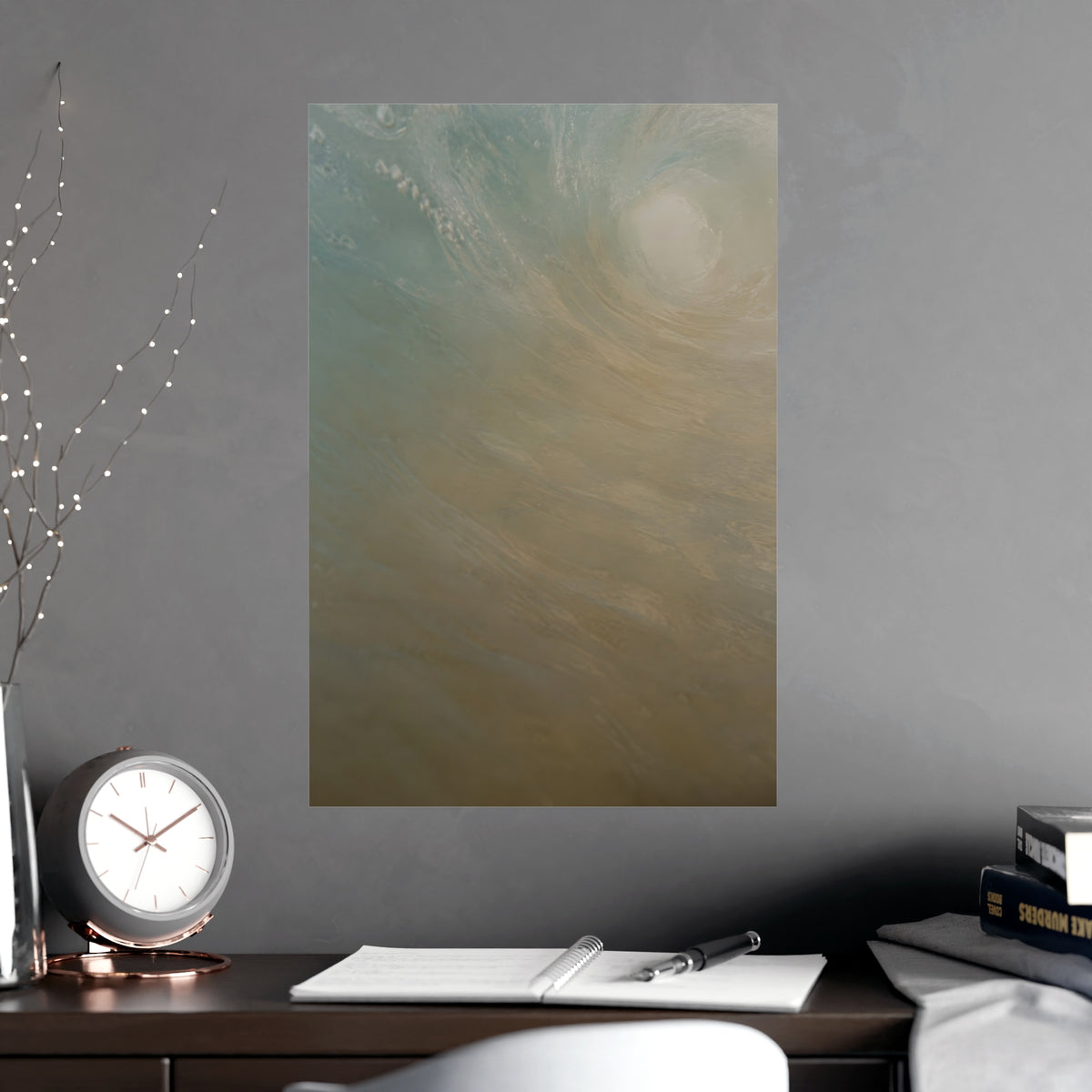 Inside the Wave — inside the wave, shown framed on a wall