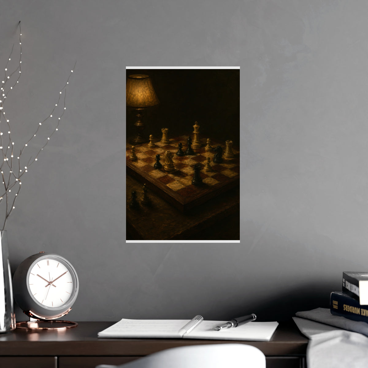 The Game, Unfinished — the game, unfinished, shown framed on a wall